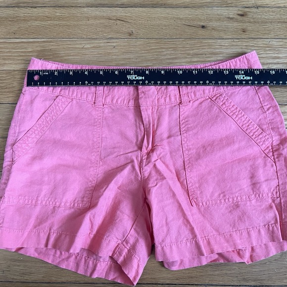 Banana Republic Women's Size 2 Pink Linen Cotton Blend Chino Casual 4" Shorts - Picture 5 of 9